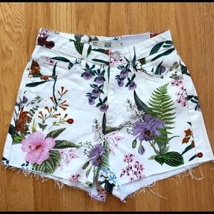 Topshop Tropical Print Shorts